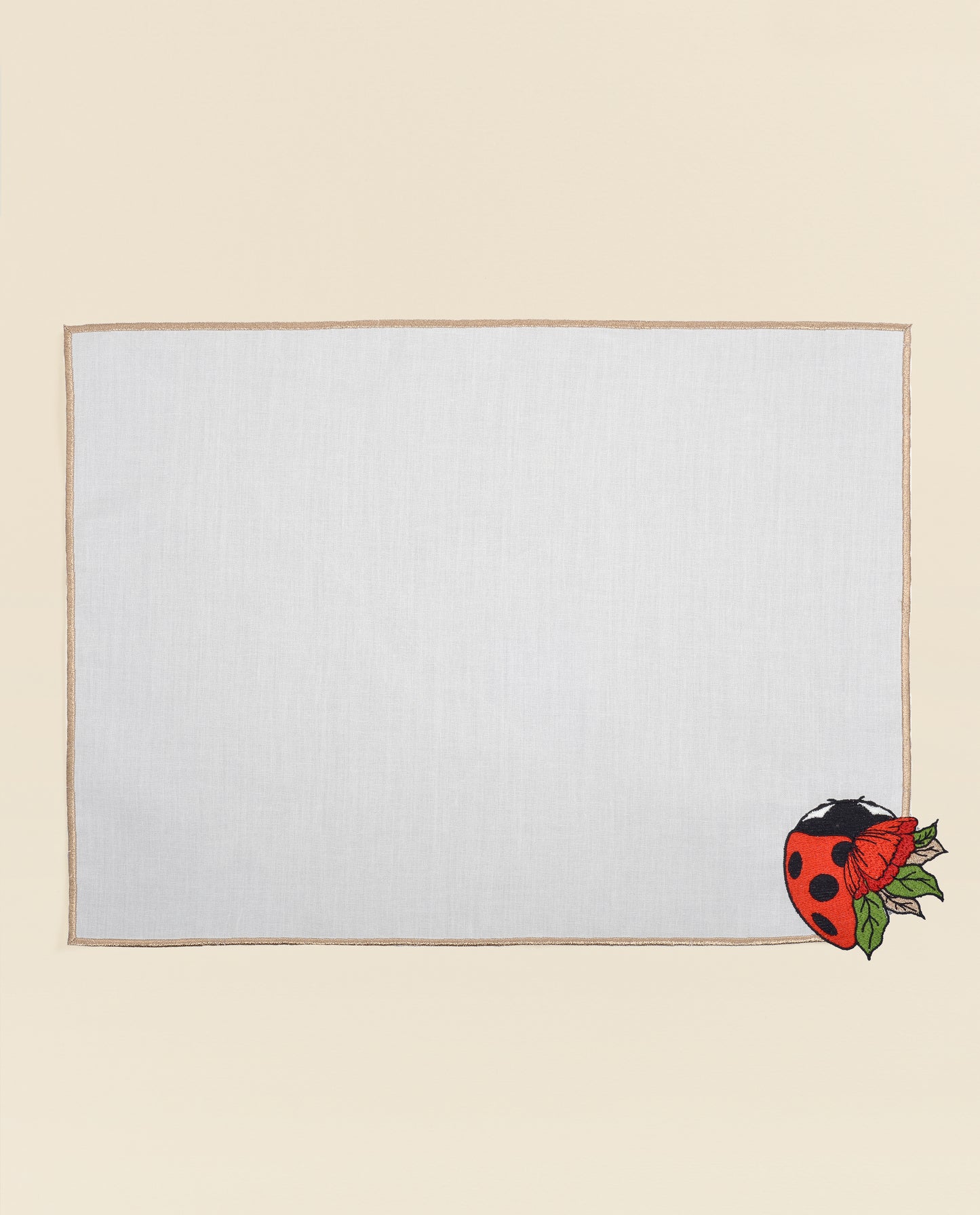 Ladybug Placemat - Gold